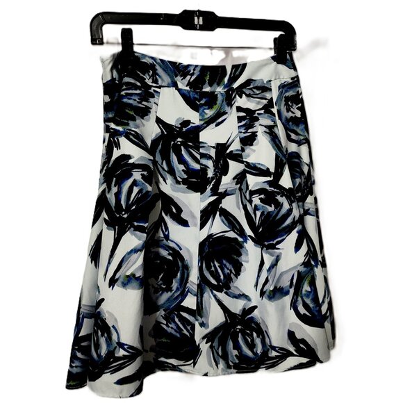 The Limited Blue Floral Print Pleated A-Line Skirt Size XS - Picture 8 of 8